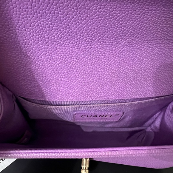 💜 Caviar Quilted Small Boy Flap Violet💜 - Picture 6 of 6